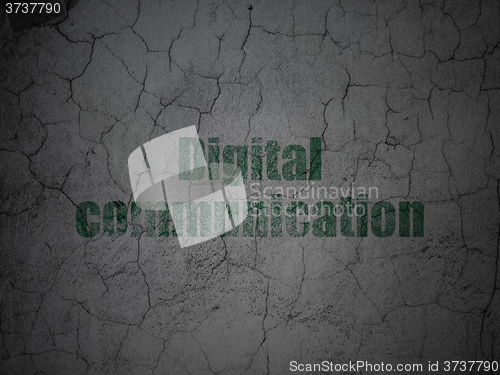 Image of Information concept: Digital Communication on grunge wall background