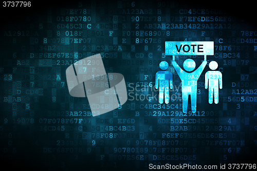 Image of Political concept: Election Campaign on digital background