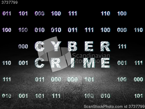 Image of Safety concept: Cyber Crime in grunge dark room