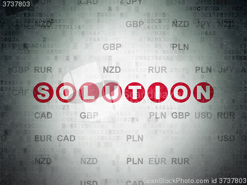 Image of Finance concept: Solution on Digital Paper background