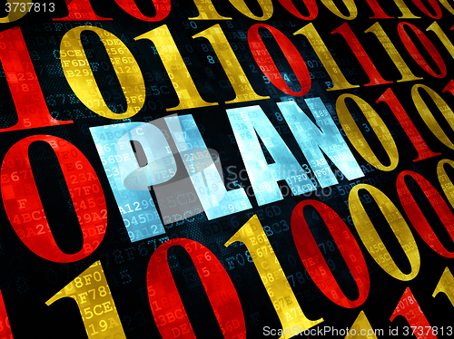 Image of Finance concept: Plan on Digital background