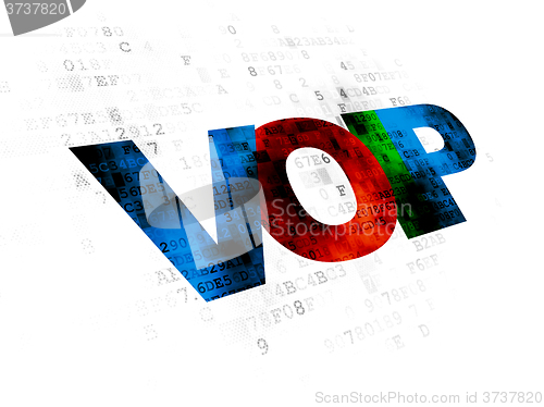 Image of Web development concept: VOIP on Digital background