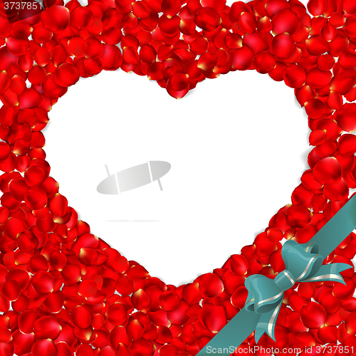 Image of Heart of red rose petals. EPS 10