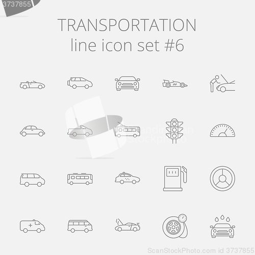 Image of Transportation icon set.