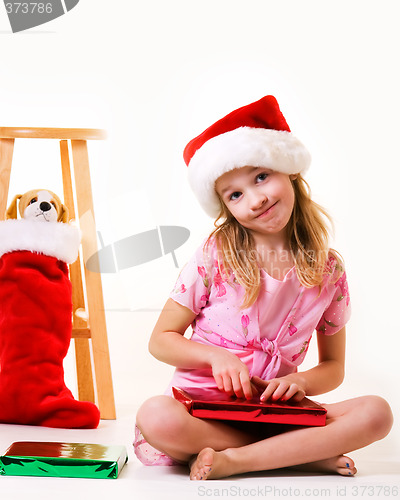 Image of little girl on christmas