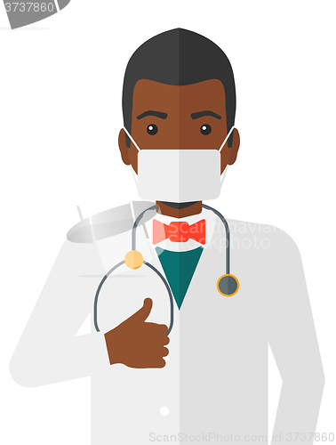 Image of Confident doctor in mask.
