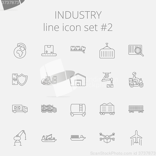 Image of Industry icon set.