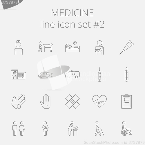 Image of Medicine icon set.
