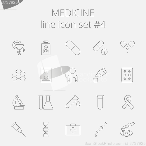 Image of Medicine icon set.