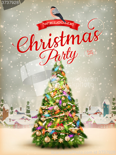 Image of Christmas greeting card. EPS 10