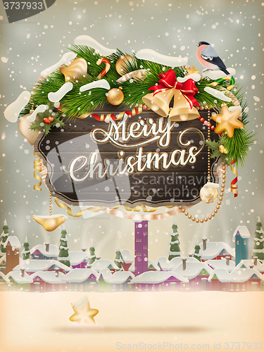 Image of Christmas greeting card. EPS 10