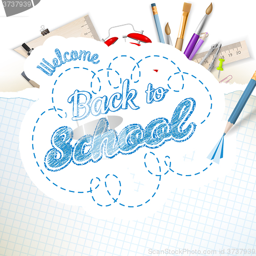 Image of Welcome back to school. EPS 10