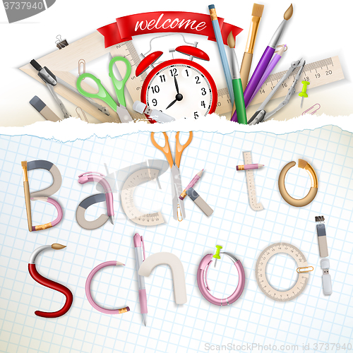 Image of Welcome back to school. EPS 10