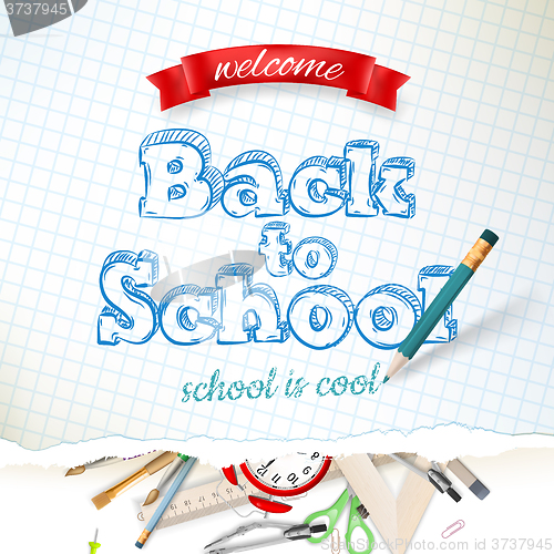 Image of Welcome back to school. EPS 10