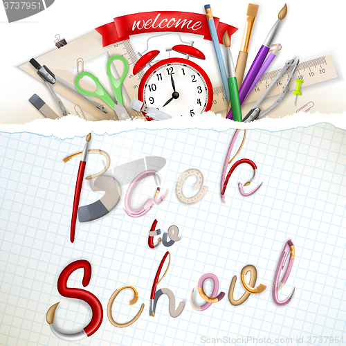 Image of Welcome back to school. EPS 10