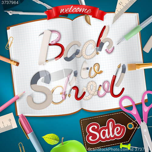 Image of Back to School marketing background. EPS 10