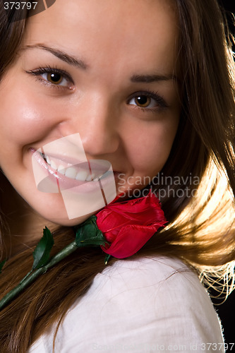Image of Woman with rose