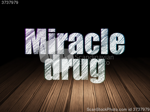 Image of Healthcare concept: Miracle Drug in grunge dark room