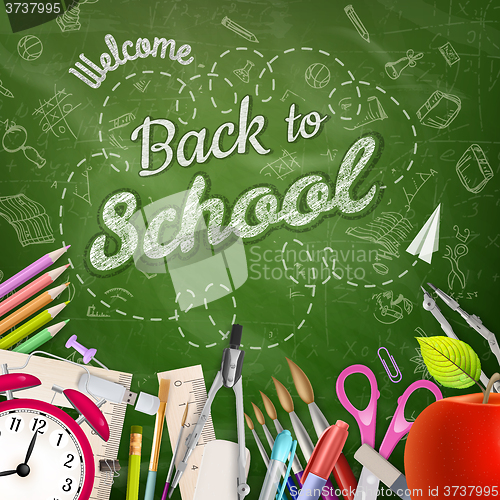 Image of Back to school background. EPS 10