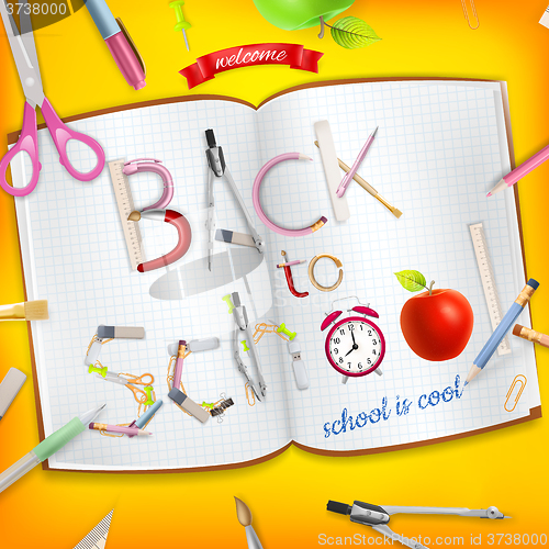 Image of Back to school concept. EPS 10