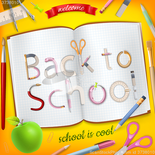Image of Back to School banner. EPS 10
