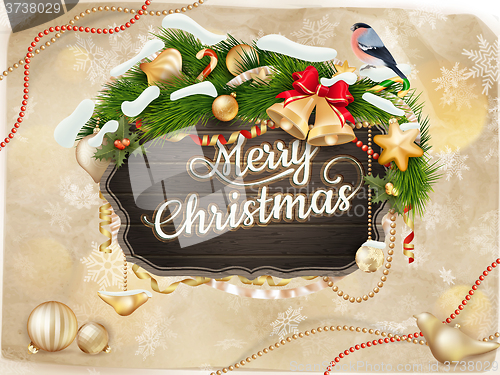 Image of Christmas greeting card. EPS 10