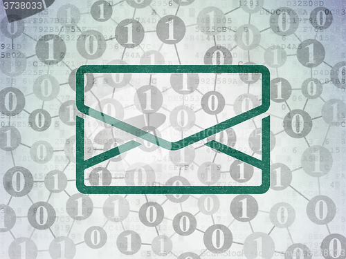 Image of Finance concept: Email on Digital Paper background