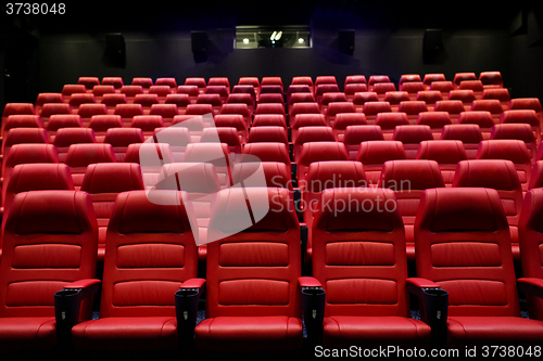 Image of movie theater empty auditorium with seats