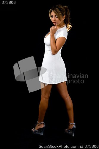 Image of White mini dress