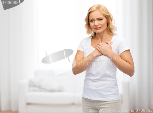 Image of unhappy woman suffering from heartache