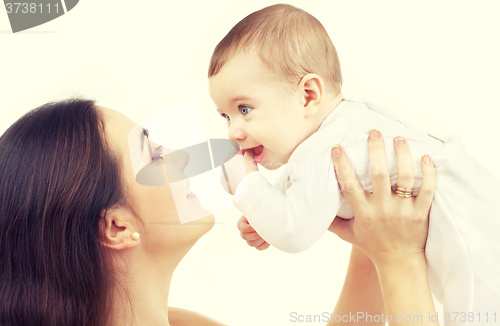 Image of happy mother with baby boy 