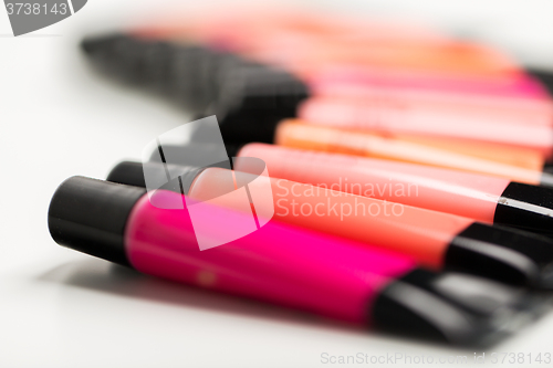 Image of close up of lip gloss tubes