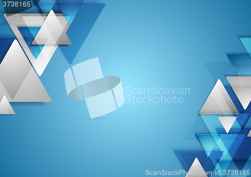 Image of Corporate tech geometric background with triangles