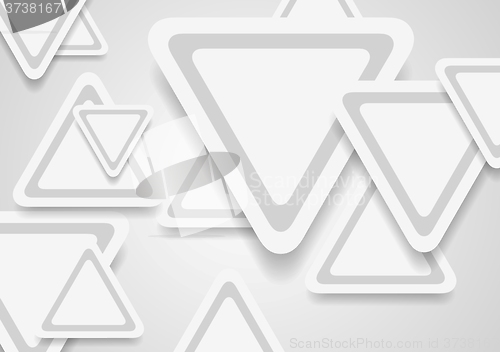 Image of Tech corporate paper background with grey triangles