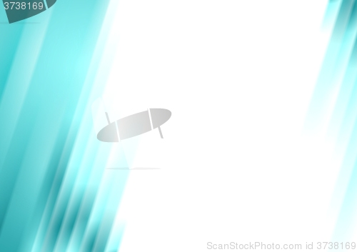 Image of Turquoise blurred stripes bright corporate background