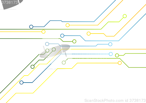 Image of Tech bright circuit board background