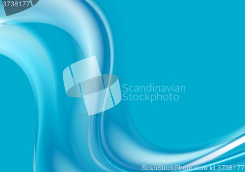 Image of Abstract blue wavy background