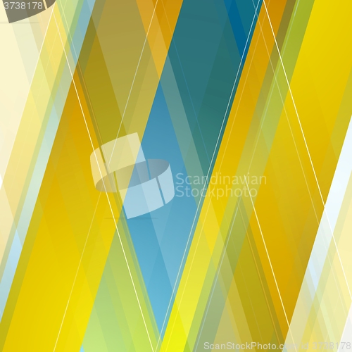 Image of Abstract polygonal geometric blue orange background