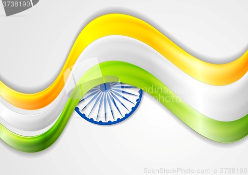 Image of Smooth waves background. Colors of India