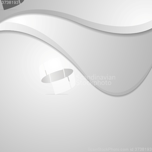 Image of Abstract grey wavy corporate background