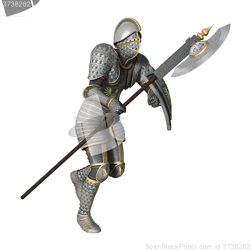 Image of Medieval Knight on White