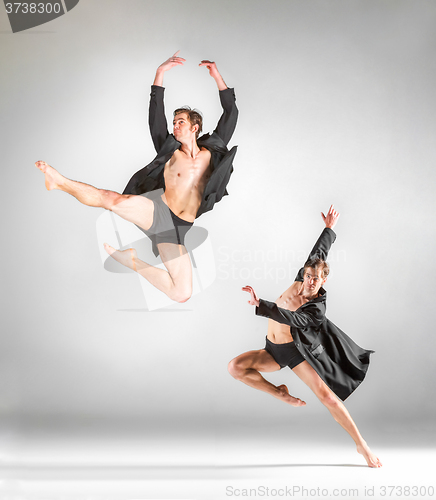 Image of The collage of young attractive modern ballet dancer 