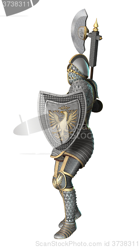 Image of Medieval Knight on White