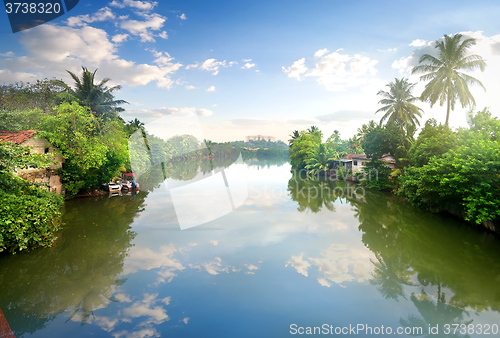 Image of Houses on river