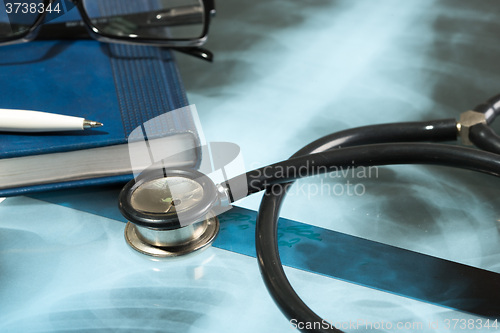 Image of Doctor\'s desk, medical concept