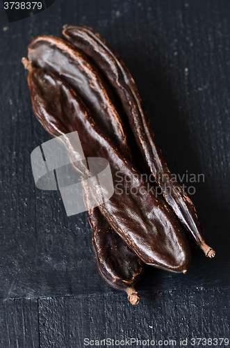 Image of Ripe carob pods