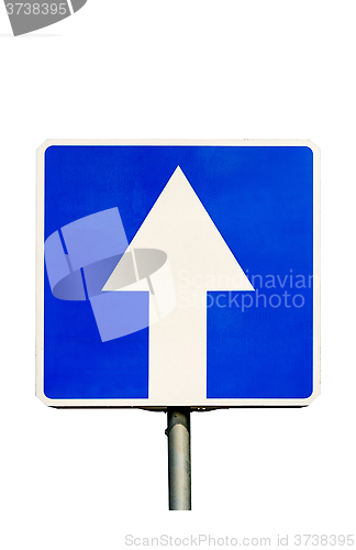 Image of One-Way traffic road sign.