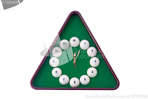 Image of Wall clock in billiards style.