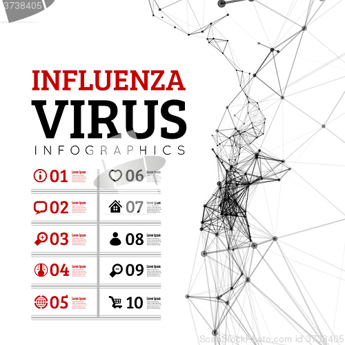 Image of Influenza virus vector illustration