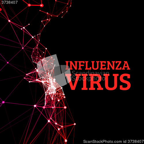 Image of Influenza virus vector illustration